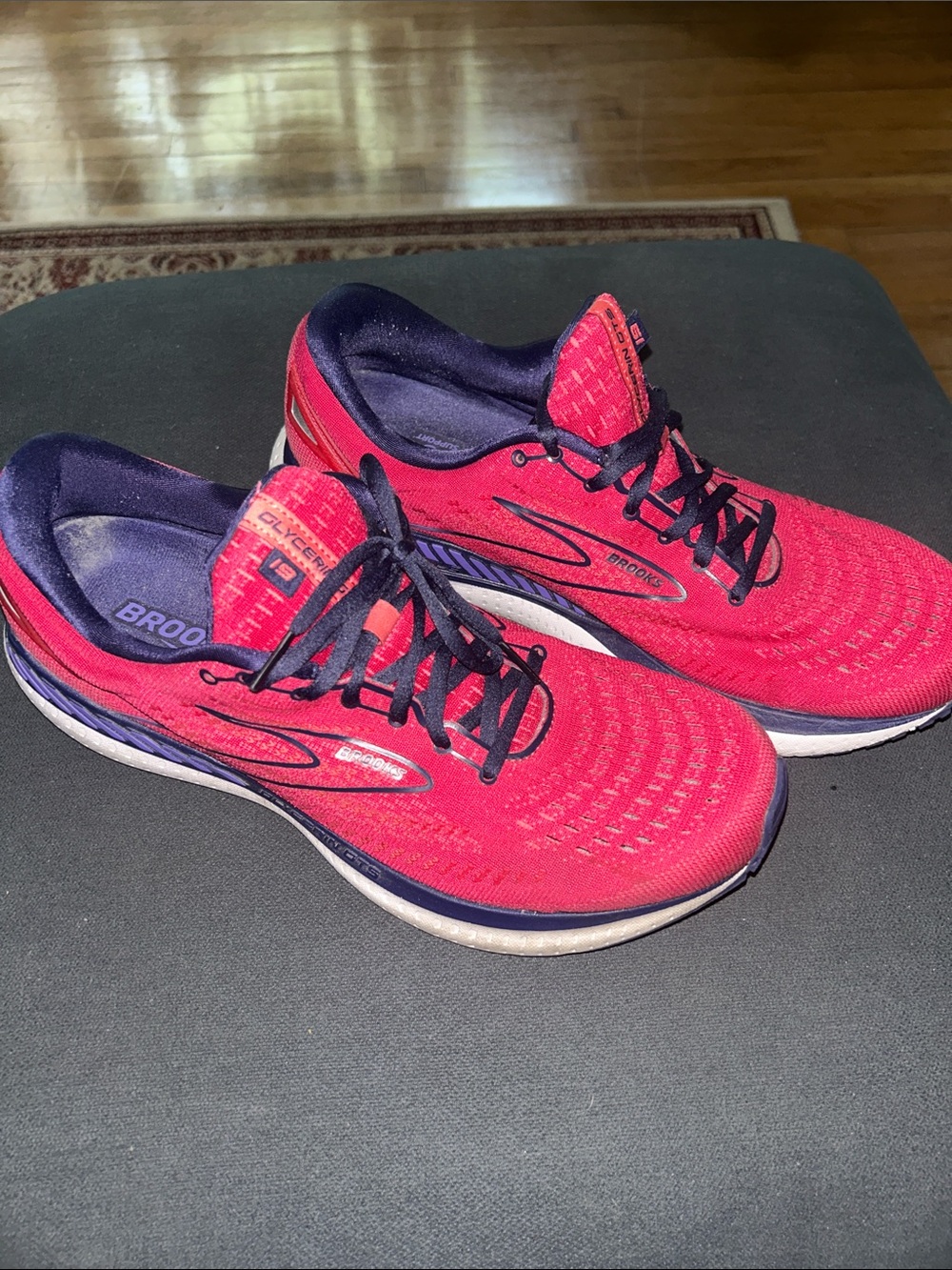 Brooks Men’s Red and Navy Running Shoes